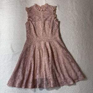 City Studio Kids Dress 11 Blush Pink Sparkle Lace Ruffle Sleeveless Fit & Flare